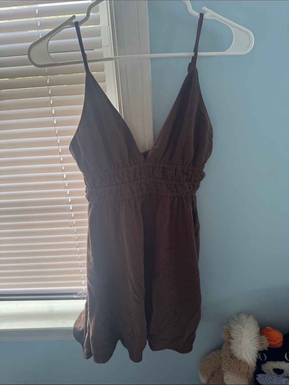 Altar'd State Brown V-Neck Spaghetti-Strap Chemise